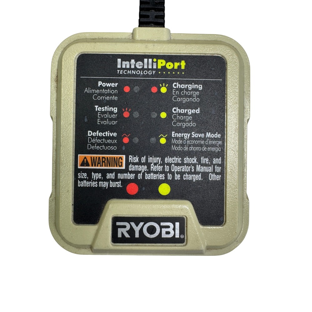Ryobi IntelliPort C123D 12V Lithium-Ion Battery Charger 140157013 Grey Black
